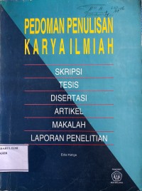 Image of Pedoman penulisan karya ilmiah