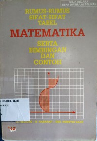 Image of Matematika rumus rumus, sifat-sifat,tabel serta bimbingan dan contoh