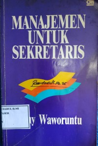 Image of Manajemen untuk sekretaris