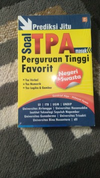 Image of Prediksi jitu soal TPA masuk perguruan tinggi favorit
