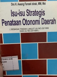 Image of Isu-isu startegis penataan otonomi daerah
