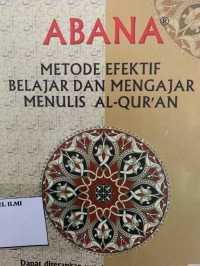 Image of Metode efektif belajar dan mengajar menulis al- qur'an