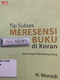 Image of Tips sukses merensi buku di koran